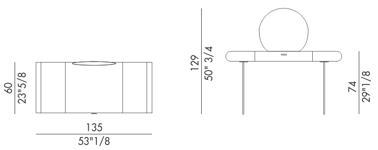 Размеры Туалетный стол Eforma Bice vanity
