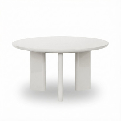 Журнальный столик Mod Interiors Petra h42 x диаметр 80 см, светло-серый глянцевый лак