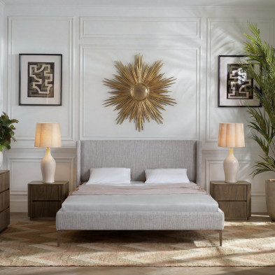 Кровать Fratelli Barri Bardi 194 x 212 x h121 см, в бежевых тонах, с решёткой