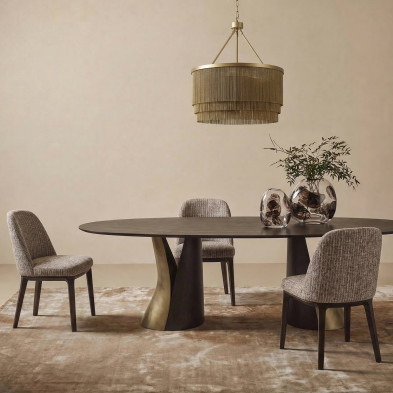 Стул Fratelli Barri Imola 49 x 59 x h82 см, в ткани и шпоне вяза