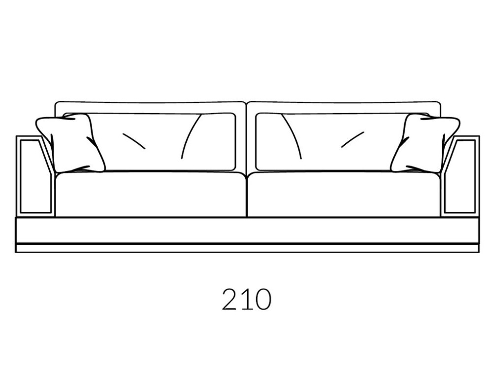 Диван трехместный Dante Keoma Luxury 210 x 102 x 82h nc56562