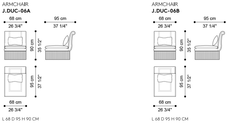 Размеры Кресло Jumbo Collection Duchesse