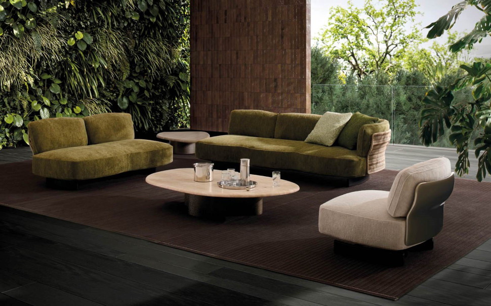 Кушетка Minotti Saki Cord Outdoor - материал