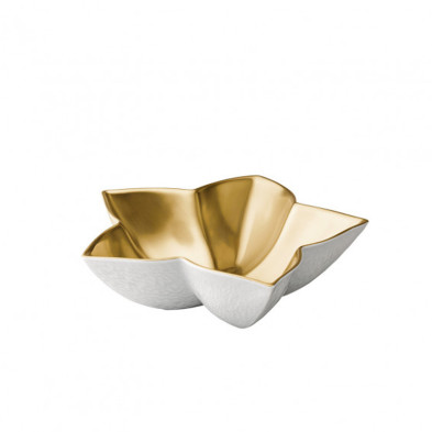 Пиала «Звезда» Raynaud Mineral Filet Or, диаметр 19 см, Белый, Золотое дно, Фарфор