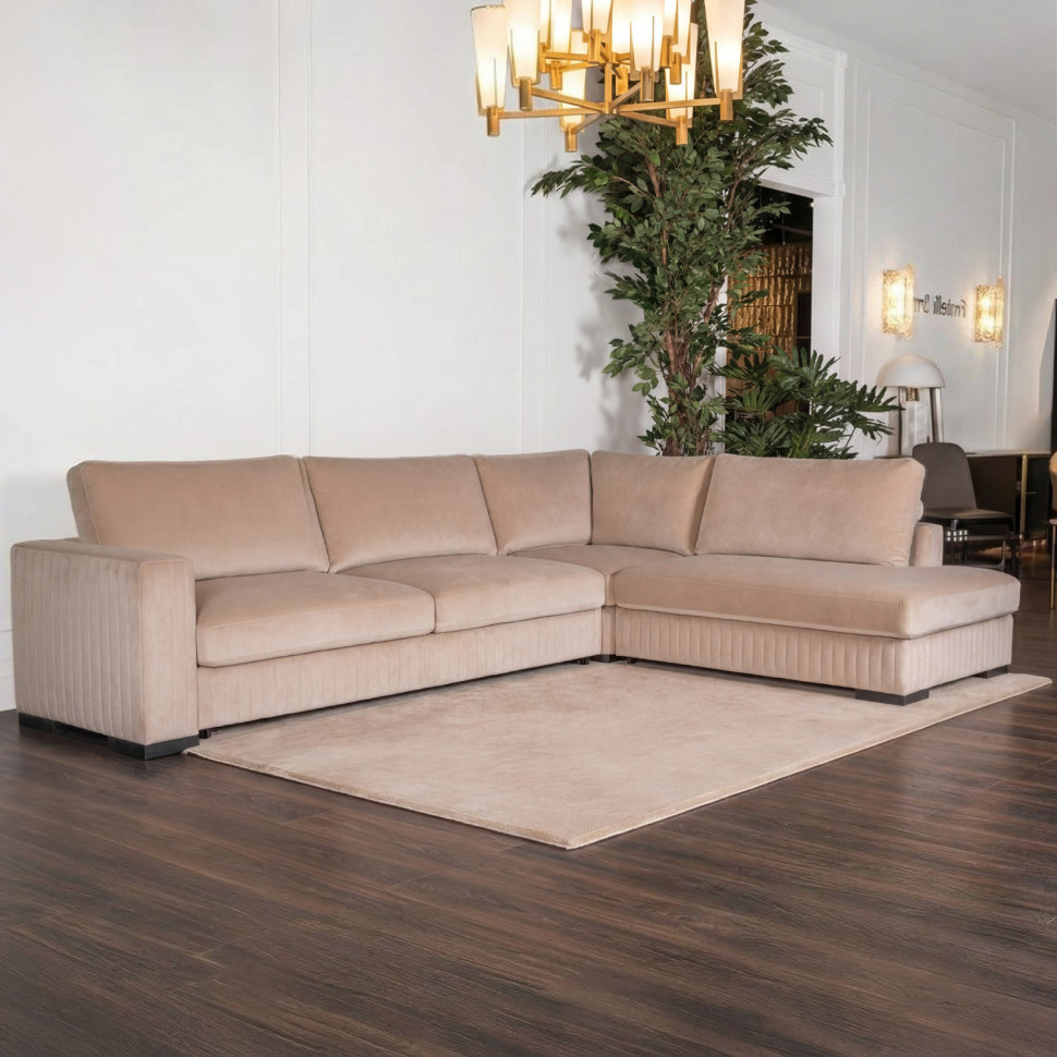 Диван-кровать угловой Fratelli Barri Марриотто Selection 325 x 237 x h88 см, микровелюр