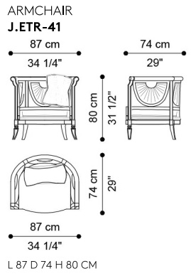 Размеры Кресло Jumbo Collection Étreinte