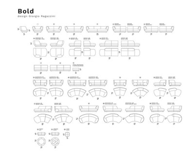 Модульный диван Bold Prianera Prianera 498 x 104 x 75h nc93301