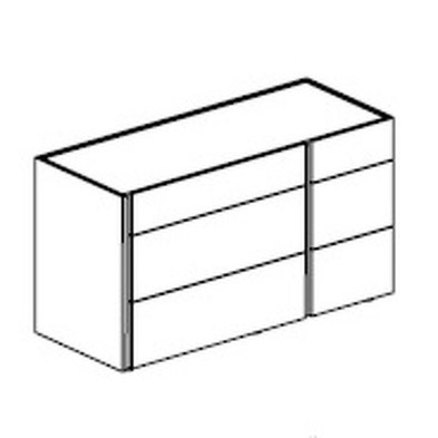 Комод Da-do System Alf Dafre Gruppi E Letti 133 x 53 x 74,4h nc106151