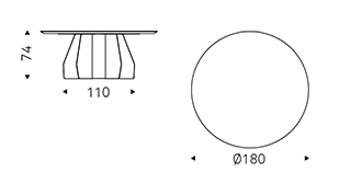 Размеры Стол в столовую Cattelan italia Senator Round Размеры Стол в столовую Cattelan italia Senator Round
