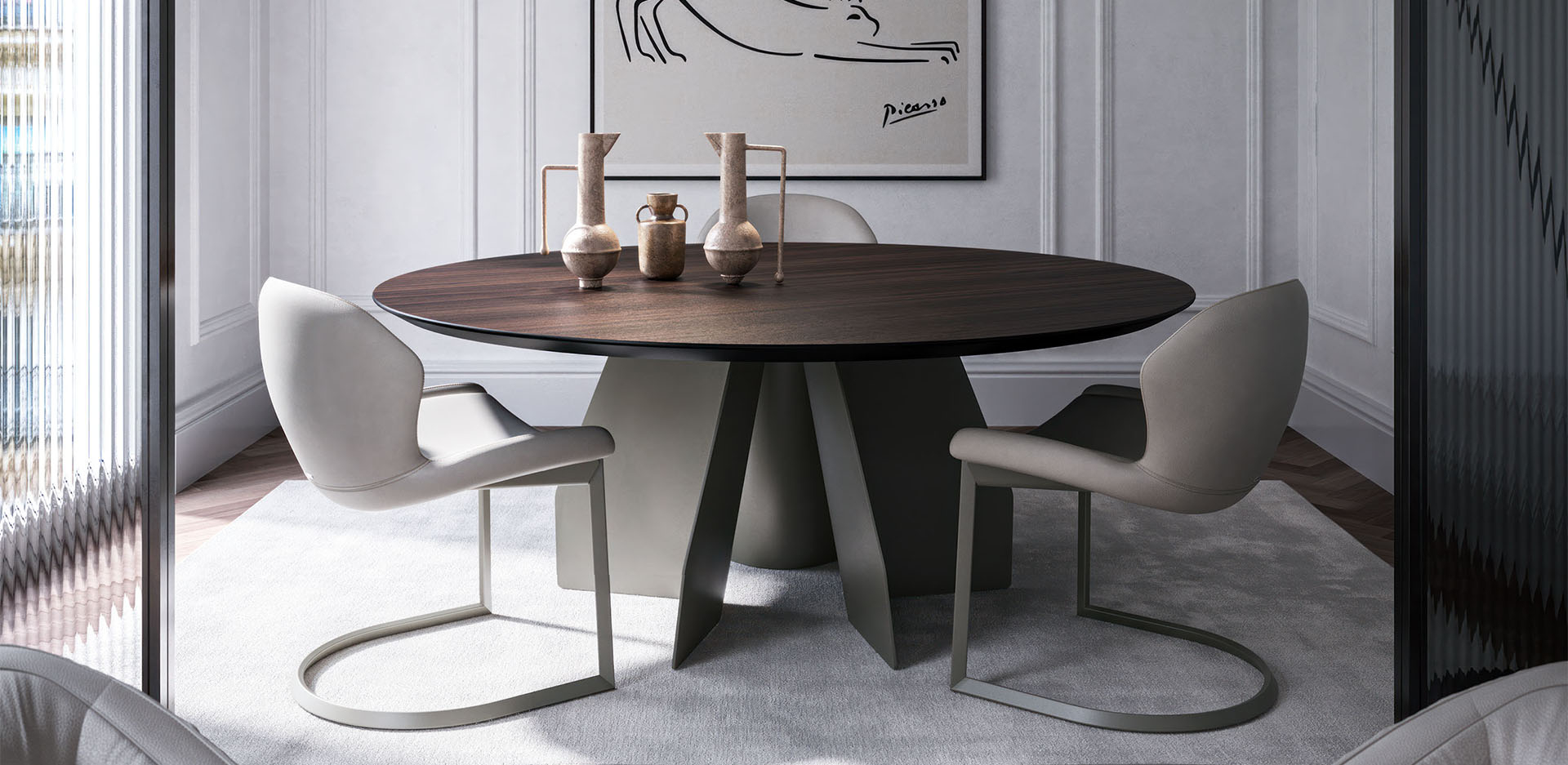 Стол в столовую Cattelan italia Senator Round Стол в столовую Cattelan italia Senator Round