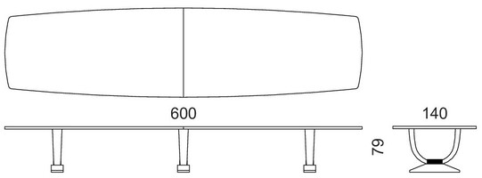 Размеры Стол в столовую Dv home collection Hermes Suite 600