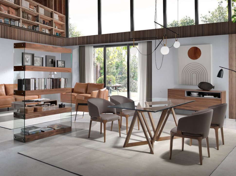 Стеллаж Angel Cerda Distincion 122 x 38 x h138 см, ореховый - фото товара