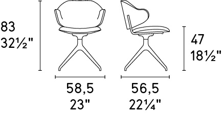 Размеры Офисное кресло Calligaris Holly CS2056-180
