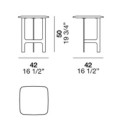 Приставной столик Malmo Alf Dafre Complementi E Divani 42 x 42 x 50h nc106153
