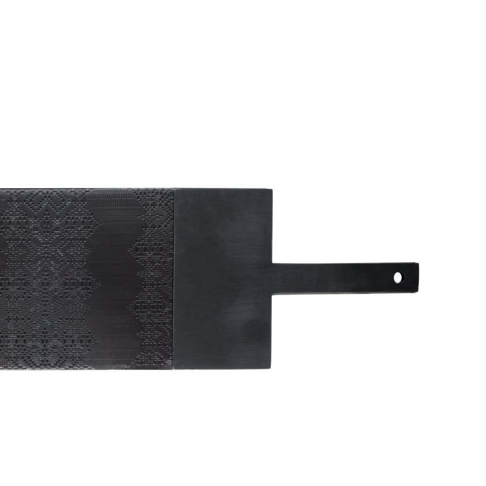 Доска сервировочная черная KNIndustrie IN/TAGLIO, 79х18 см, нержавеющая сталь/камень/керамика