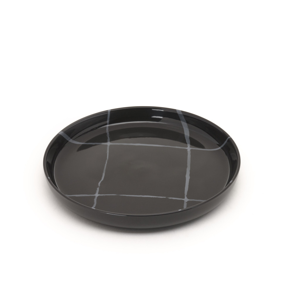 Комплект из 2-х тарелок для супа Serax Pacific Zuma, диаметр 25,5 см, чёрный, серый, фарфор
