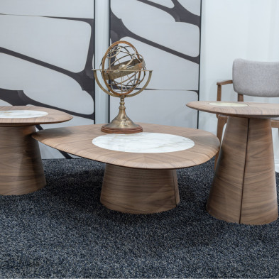 Журнальный столик Hurtado Legacy 107 x 97 x h35 см, натуральный матовый орех