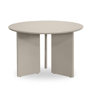 Обеденный стол Mod Interiors Petra диаметр 120 x h75 см, светло-бежевый глянцевый