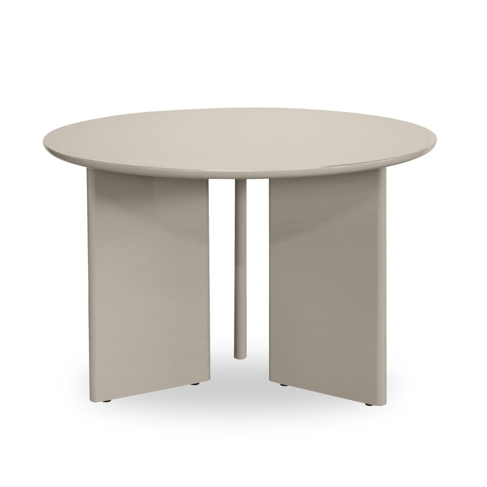 Обеденный стол Mod Interiors Petra диаметр 120 x h75 см, светло-бежевый глянцевый - фото товара