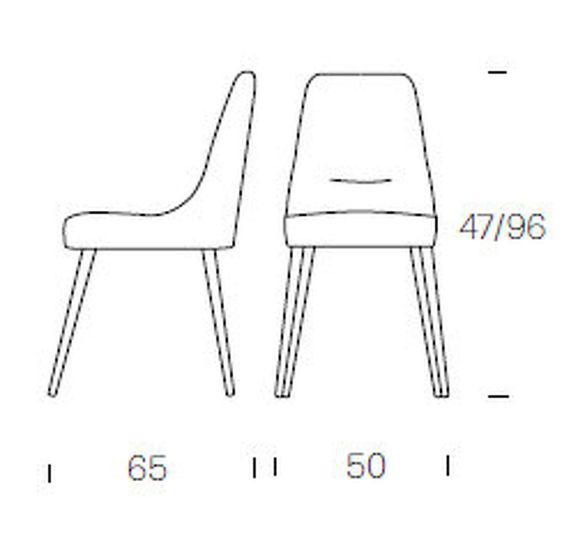 Стул Juliette Tonin Casa Modern 50 x 65 x 96h nc57098