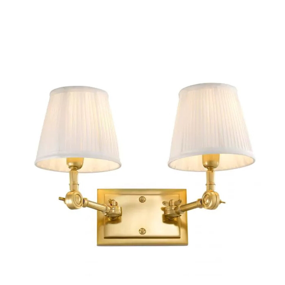 Бра Eichholtz Wentworth Double 33 x 25 x h25 см, латунь, чёрный абажур