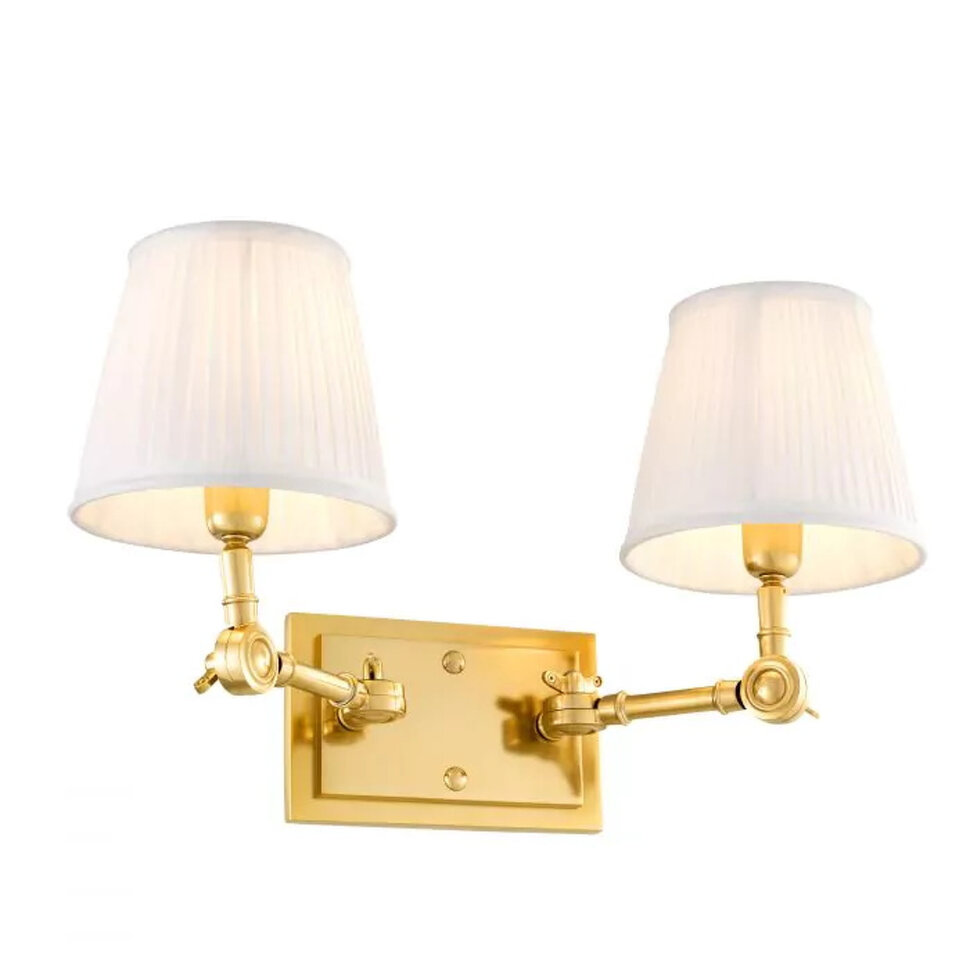 Бра Eichholtz Wentworth Double 33 x 25 x h25 см, латунь, чёрный абажур - материал