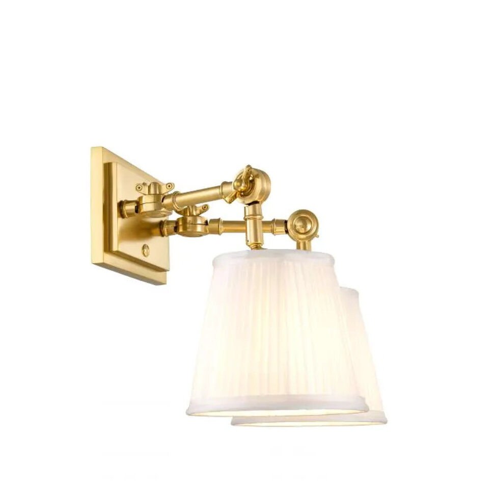 Бра Eichholtz Wentworth Double 33 x 25 x h25 см, латунь, чёрный абажур - стиль