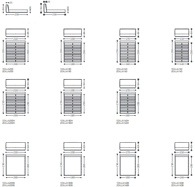 Размеры Кровать Alberta Dion