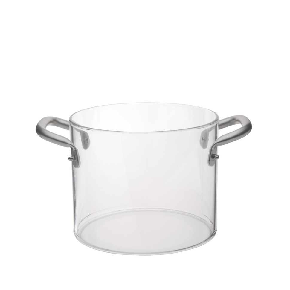 Кастрюля стеклянная KNIndustrie Beyond Basic, D24 см, 8 л, боросиликатное стекло/нержавеющая сталь