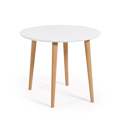 Обеденный стол раздвижной La Forma Oqui 90 (170) x 90 x h74 см, белый