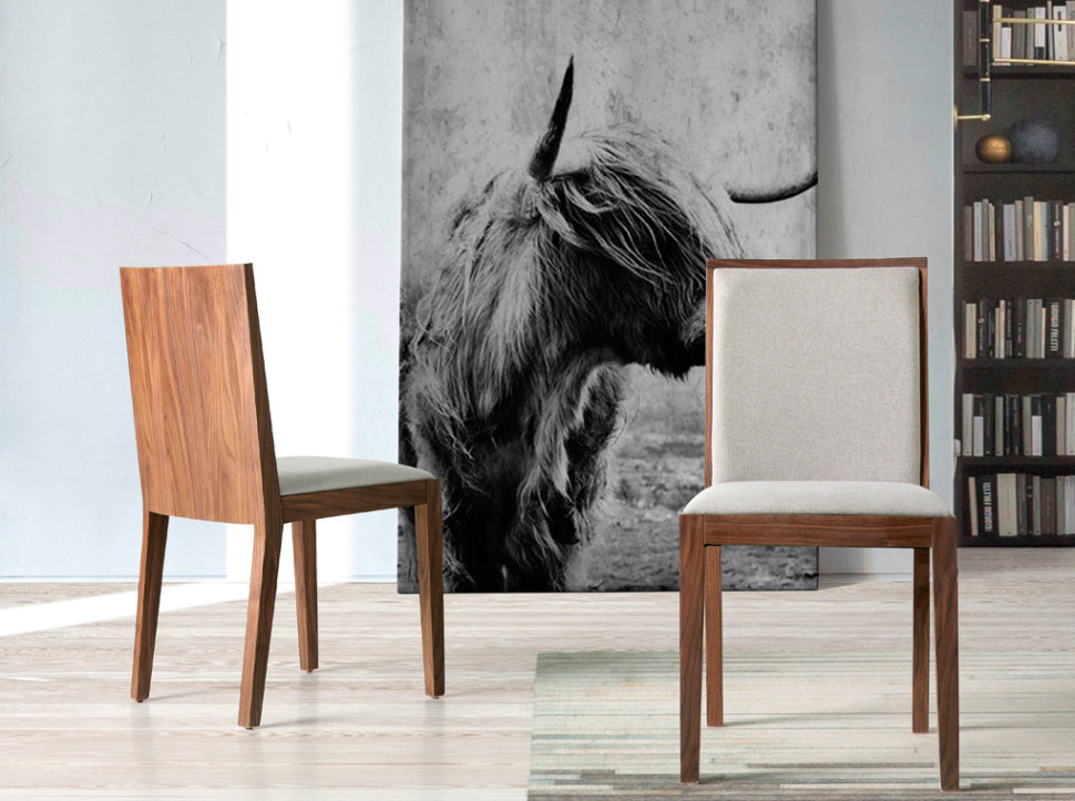 Стул Angel Cerda CPMK029 49 x 45 x h88 см, орех, бежевый