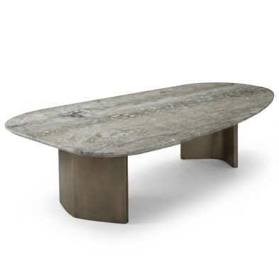 Журнальный столик Fratelli Barri Pirri 146 x 102 x h40 см, серый травертин