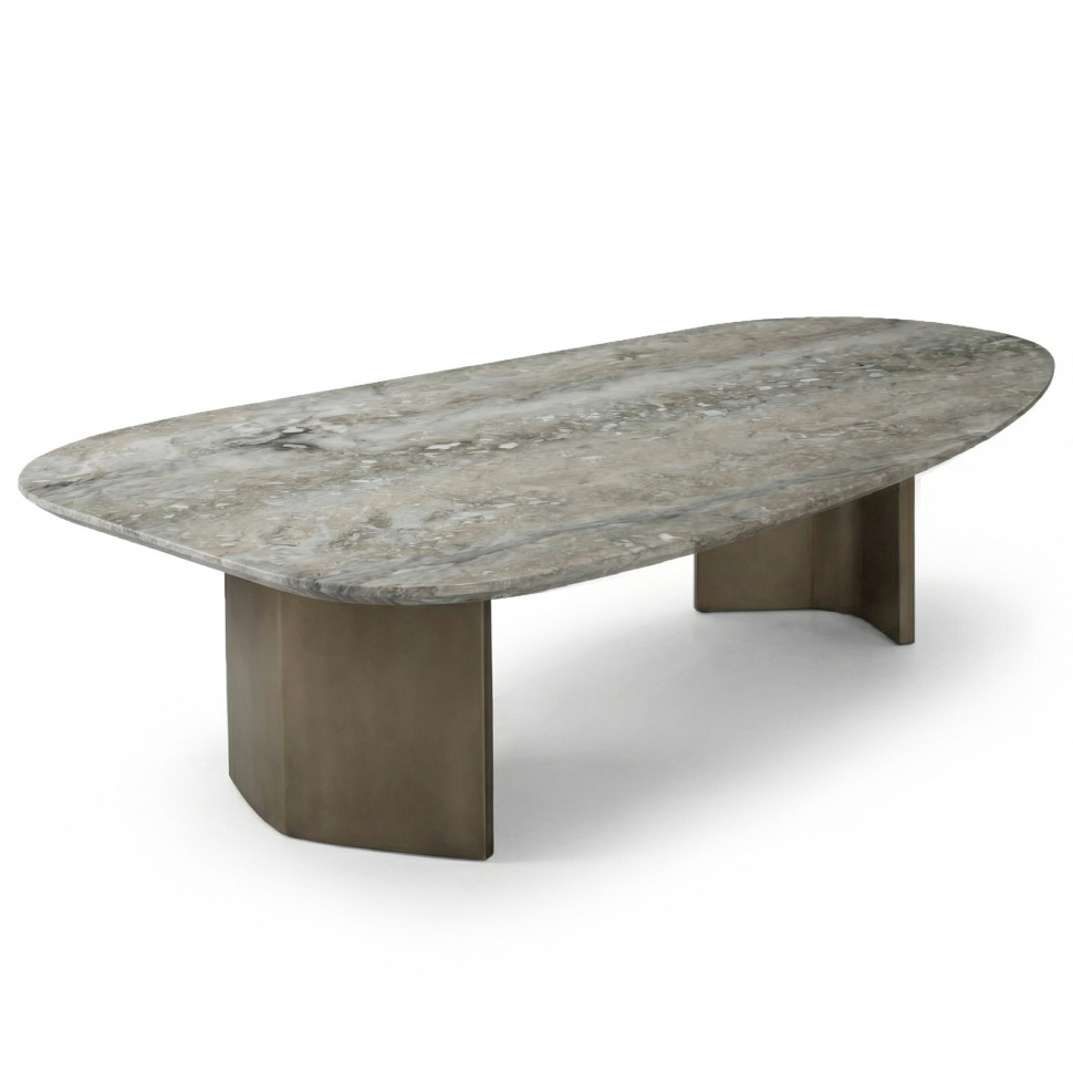 Журнальный столик Fratelli Barri Pirri 146 x 102 x h40 см, серый травертин