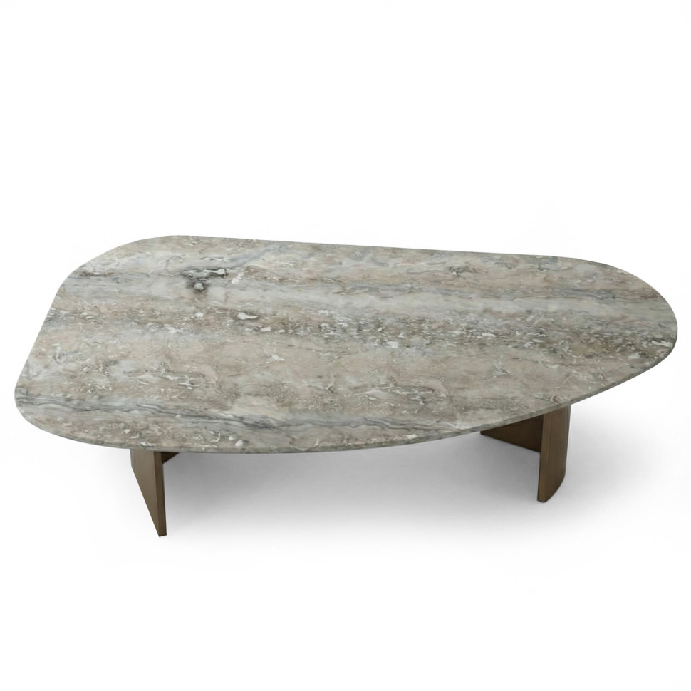 Журнальный столик Fratelli Barri Pirri 146 x 102 x h40 см, серый травертин - материал