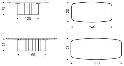 Размеры Стол Cattelan Italia Papel Keramik Premium Размеры Стол Cattelan Italia Papel Keramik Premium