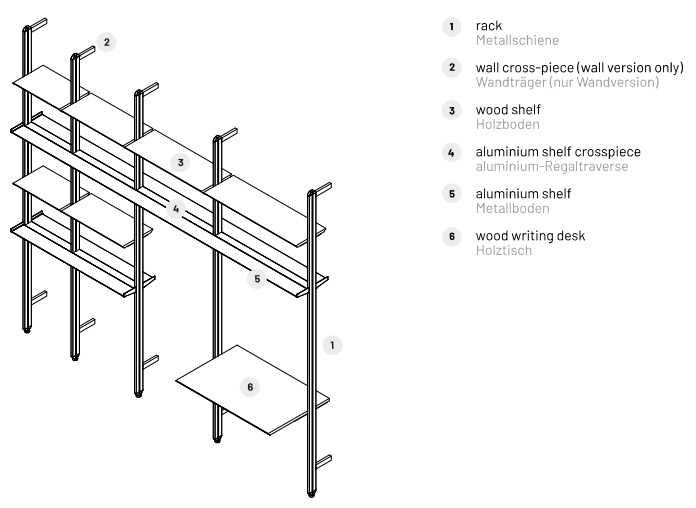 Размеры Стеллаж Dallagnese Bamboo
