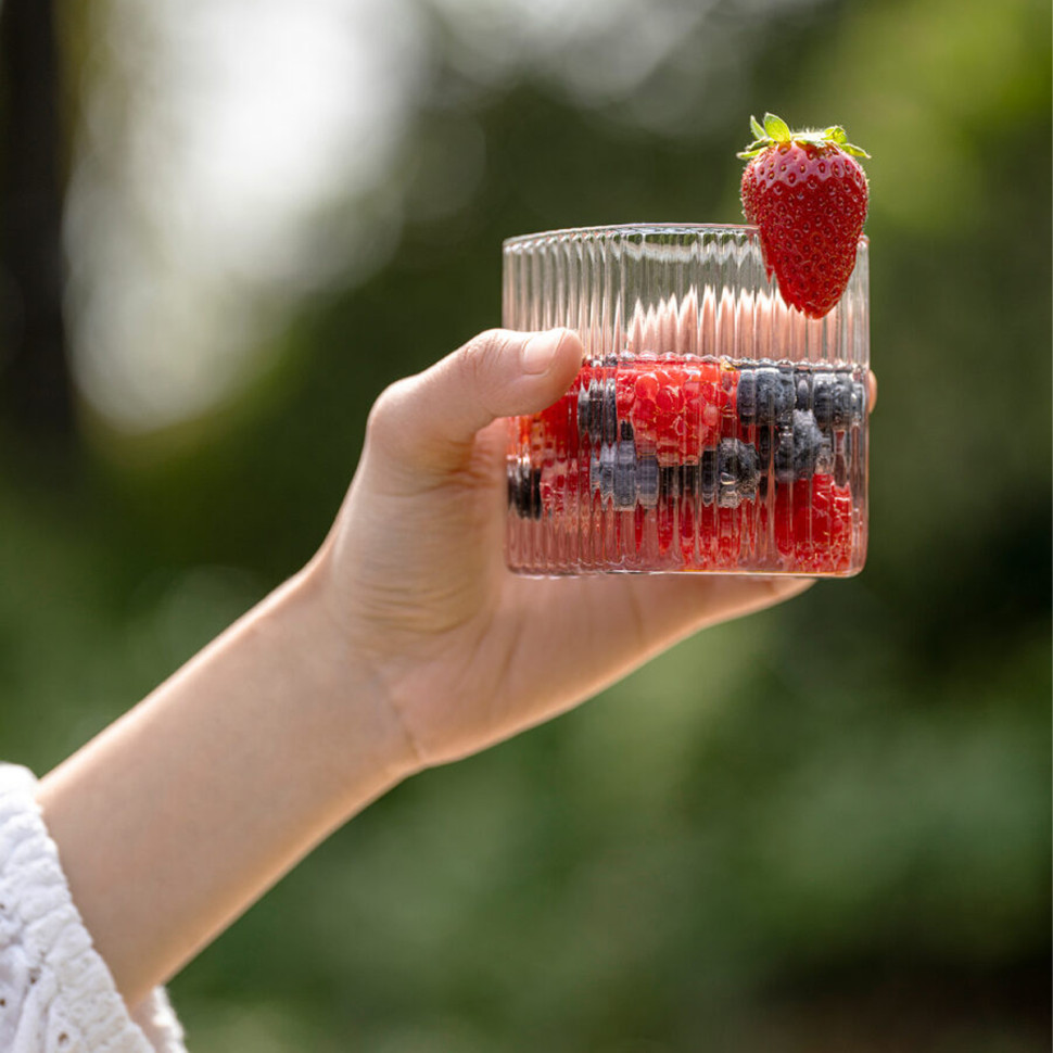 Комплект из 6-ти квадратных граненых стаканов KNIndustrie GROOVE, H8 см, стекло