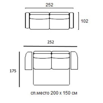 Диван-кровать Jungle Dream Mod Interiors Selection 252 x 102 x 88h nc88878