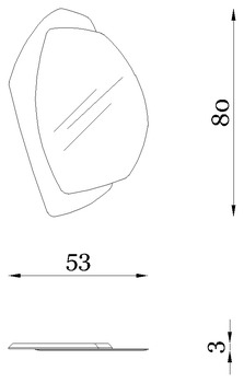 Размеры Зеркало Rugiano Bevel