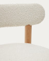 Стул La Forma Nebai 51 x 47 x h75 см, в белой ткани букле и массиве дуба