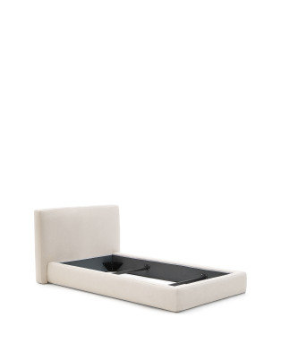 Кровать La Forma Blok 135 x 230 x h100 см, бежевая, со съёмными чехлами