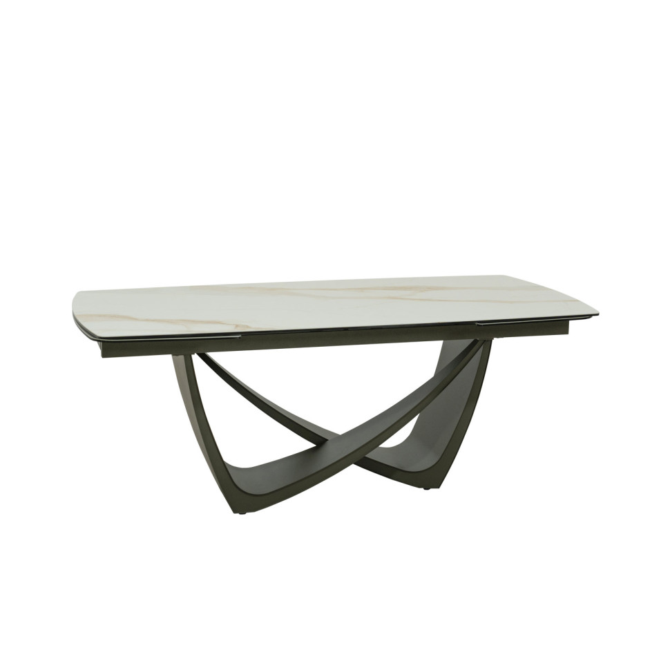 Обеденный стол Mod Interiors Toledo раздвижной 200/300 x 100 x h76 см, стеклокерамика и металл - стиль