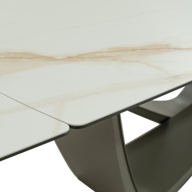 Обеденный стол Mod Interiors Toledo раздвижной 200/300 x 100 x h76 см, стеклокерамика и металл