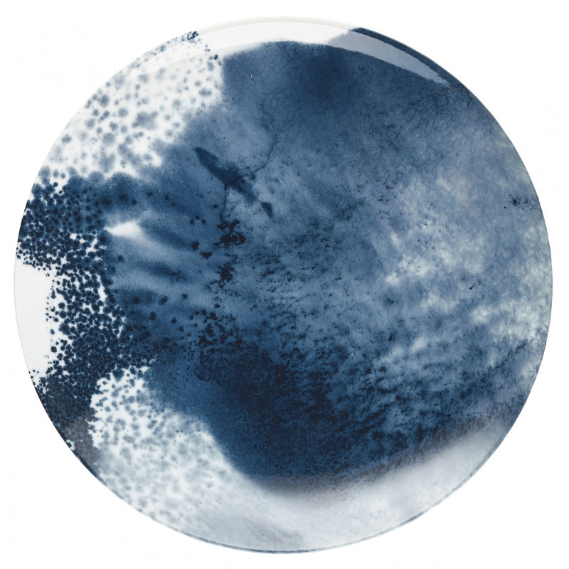 Тарелка подстановочная Raynaud Abysses, диаметр 31 см, белый, аквамарин, фарфор