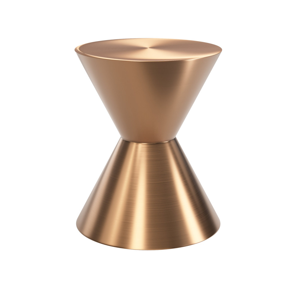 Приставной столик Fratelli Barri Loreto диаметр 42 x высота 50 см, латунь - материал