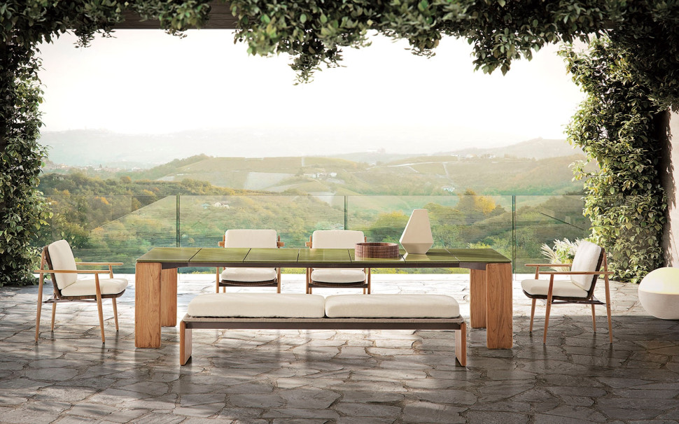 Банкетка Minotti Emmi Cord Outdoor - материал