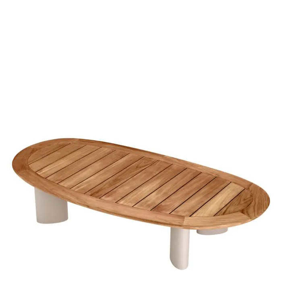 Журнальный столик Eichholtz Free Form 170,5 x 85 x h34,5 см, столешница из тика, песочные ножки - материал