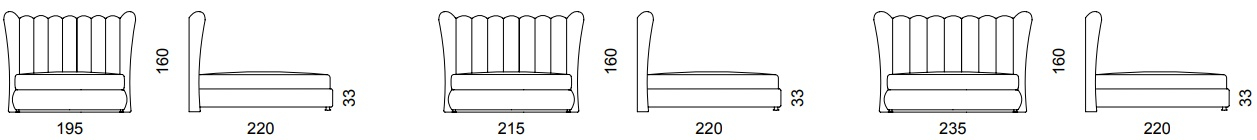 Размеры Кровать Dv home collection Hermes letto