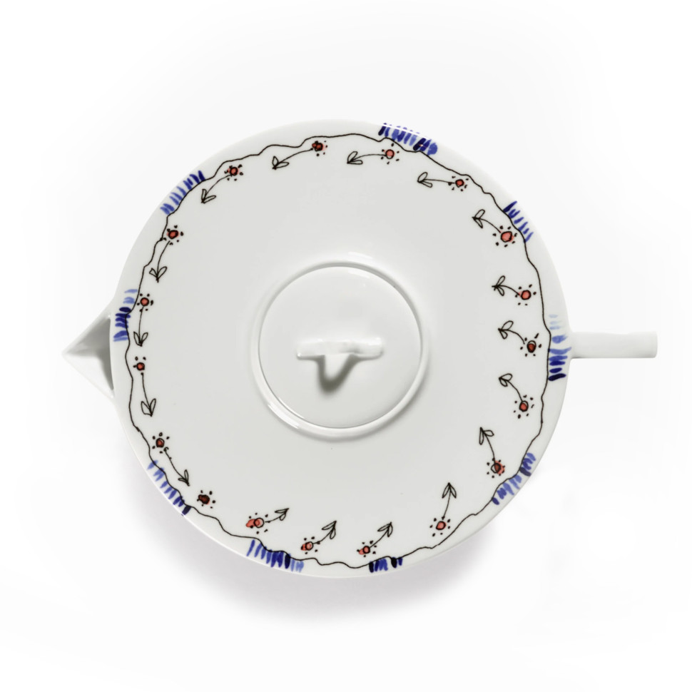 Чайник заварочный Serax Midnight Flowers, 20,5 x 16 x h11 см, синий, фарфор