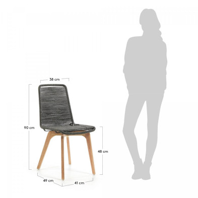 Стул La Forma Glendon 41 x 49 x h90 см, серый